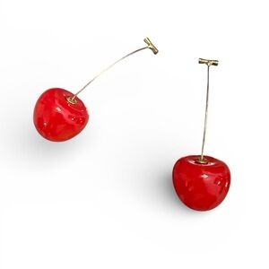 Red Cherry Drop Earrings new